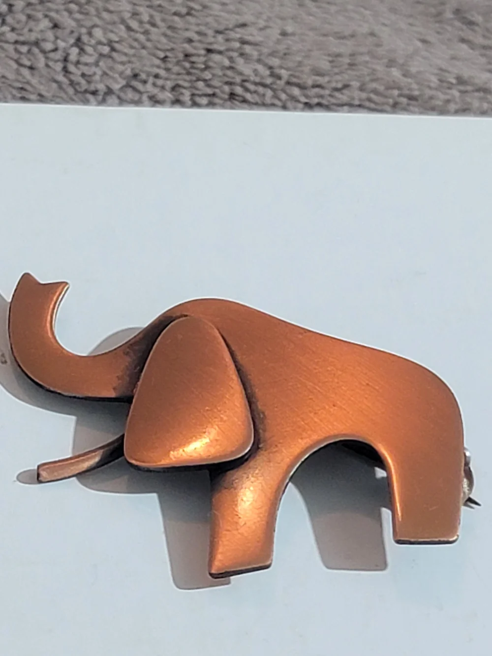 Vintage KIM Copper Elephant Decorative Pin